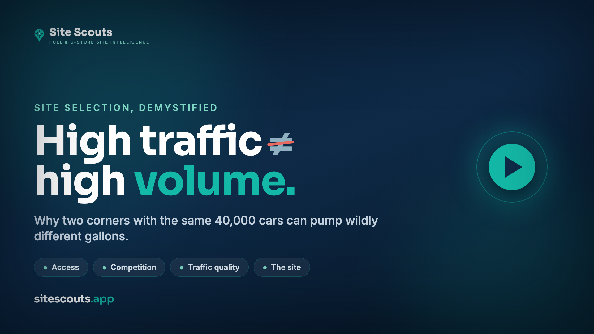 Why high traffic does not equal high fuel volume